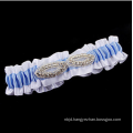 Best Seller wholesale Rhinestone New Fashion High Quality Lace Blue Wedding Bridal Garter